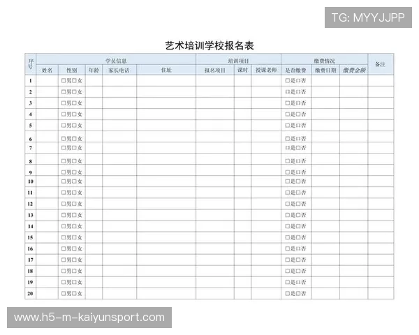 游泳训练营建立学员成长档案以数据支持训练调整，游泳培训登记表模板